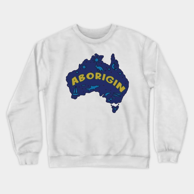 AUSTRALIA MAP AUSSIE ABORIGIN Crewneck Sweatshirt by elsa-HD